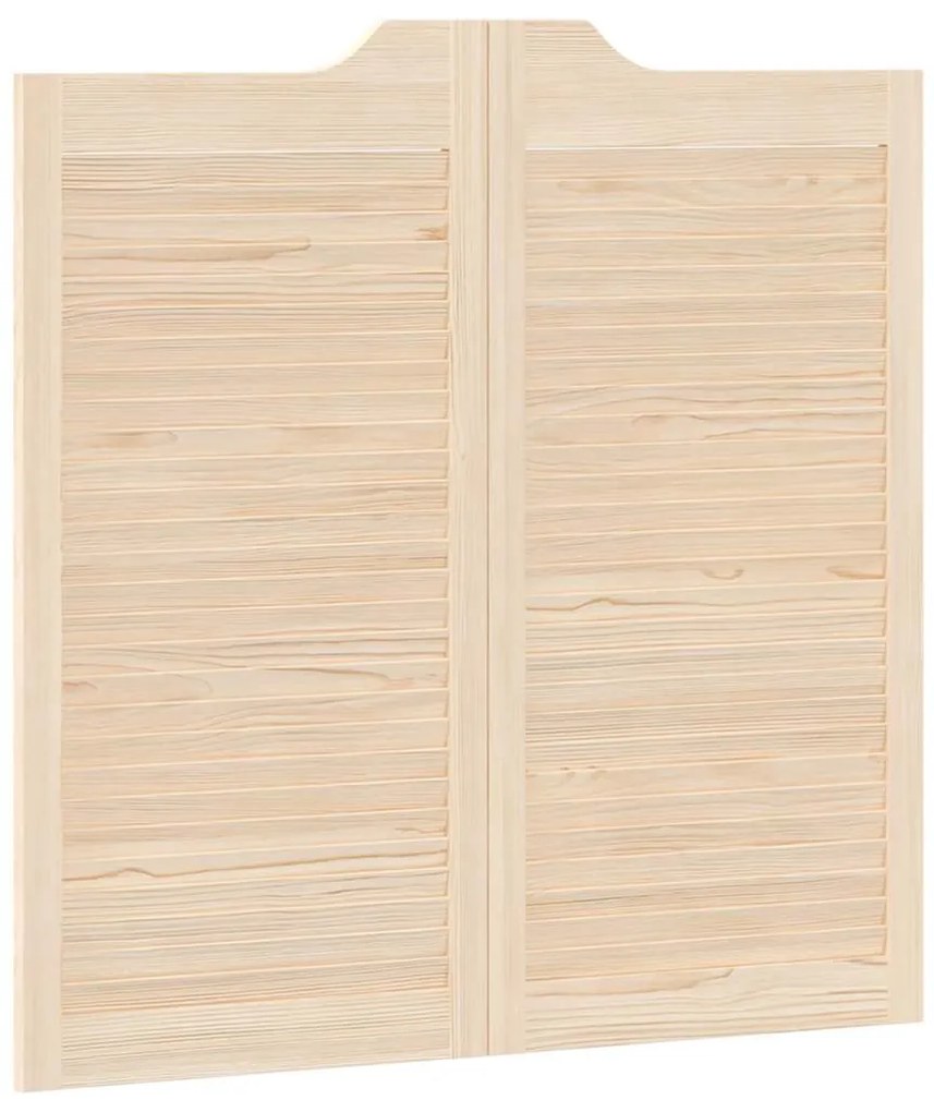 Portas de batente design de persiana 2-Par pinho maciço
