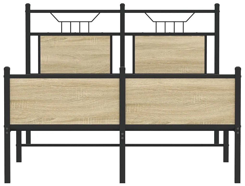 Estrutura cama s/ colchão derivados de madeira carvalho sonoma