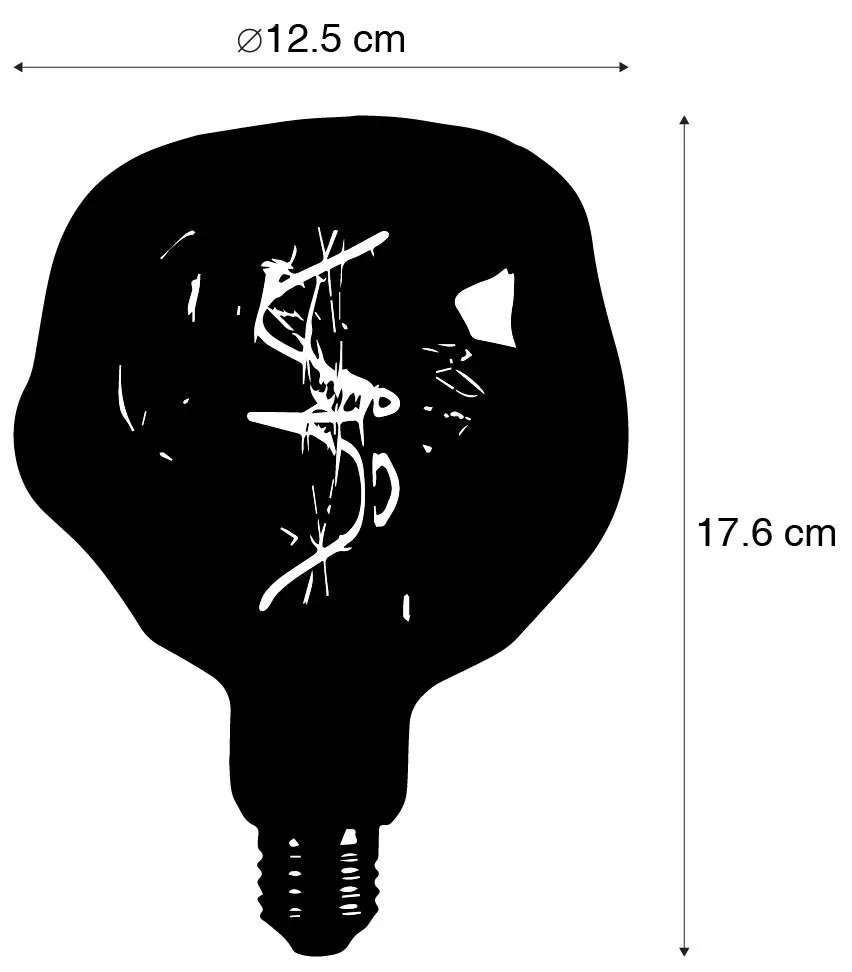 Lâmpada LED regulável E27 G125 bronze 4W 120lm 1800K