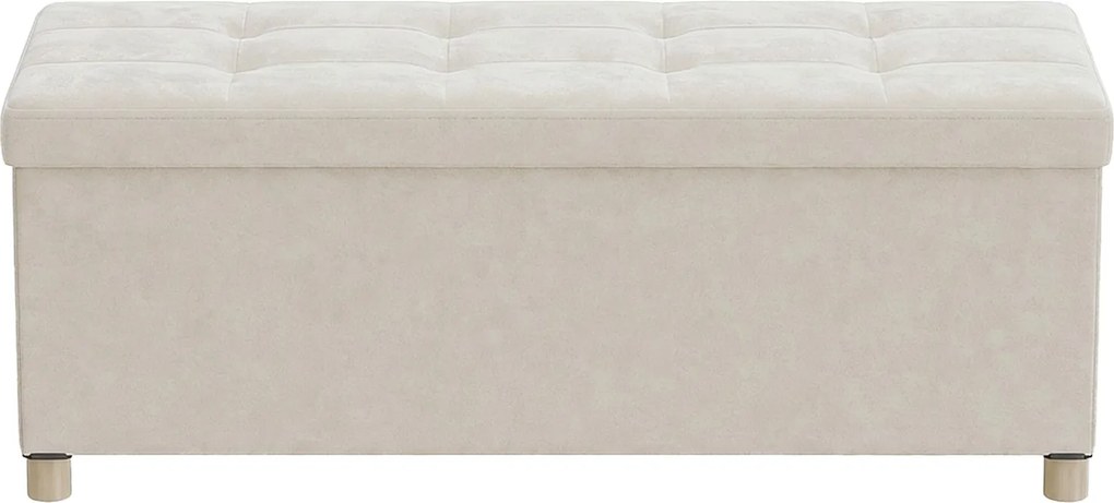 Banco com espaço de arrumação, 38 x 110 x 40 cm Bege cappuccino