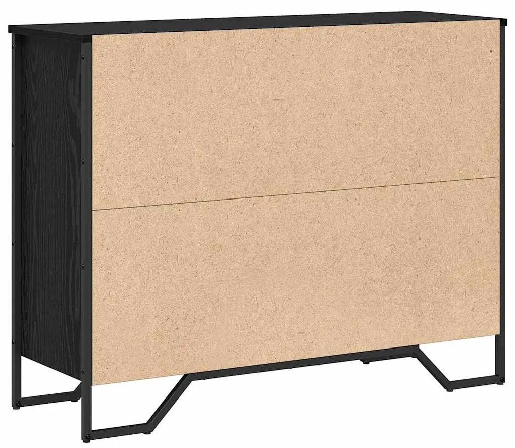 Aparador Carvalho Preto 97x32,5x74,5 cm Madeira Engenheirada