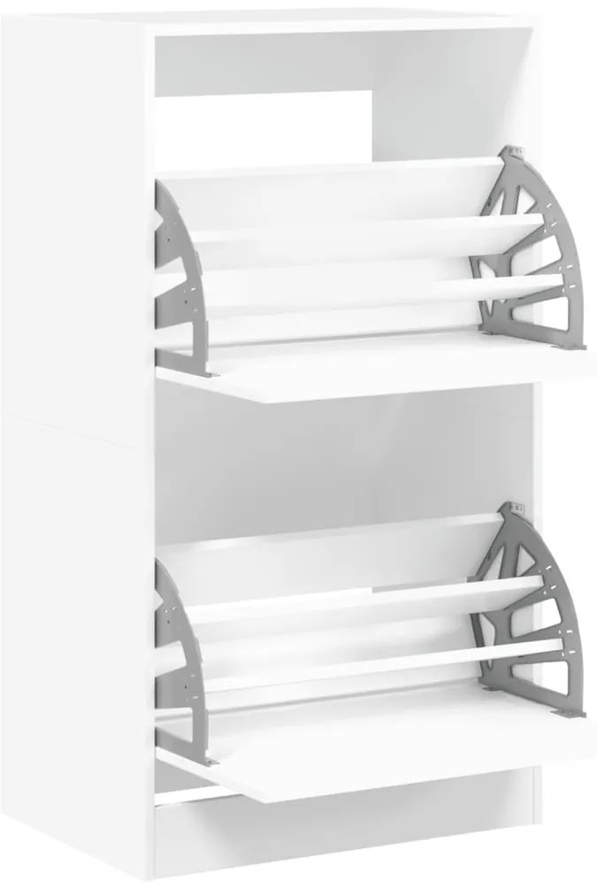Sapateira c/ 2 gavetas articuladas 60x42x108 cm branco