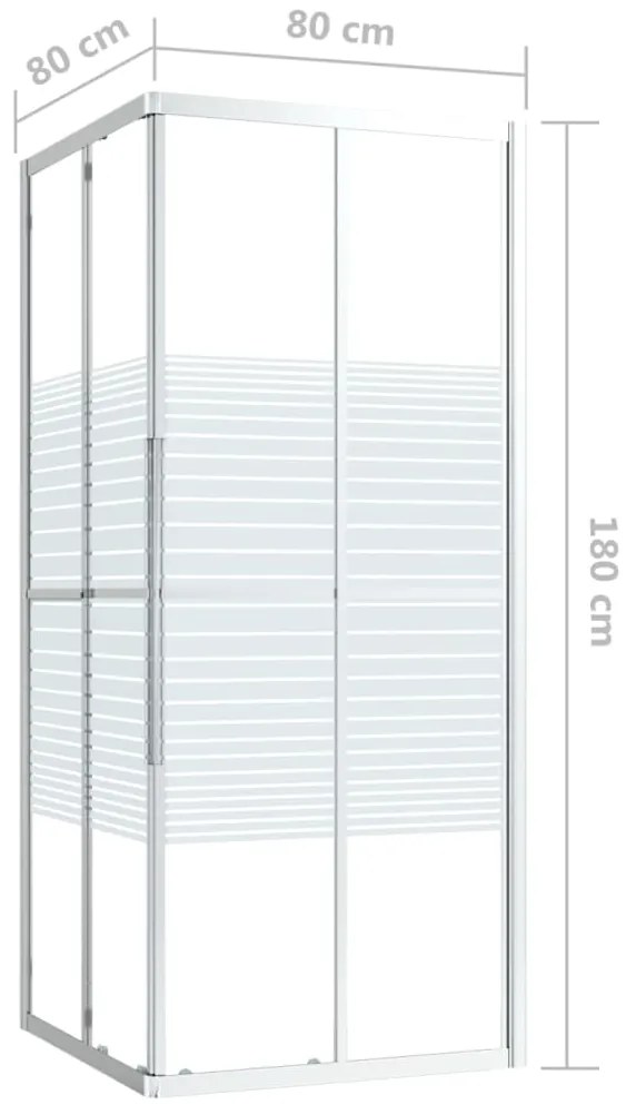 Cabine de duche ESG 80x80x180 cm