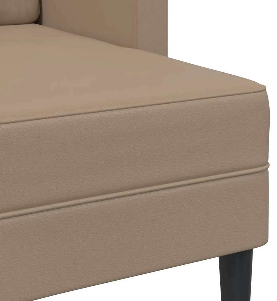 Sofá 2 lugares com Chaise em L 125 cm couro artificial