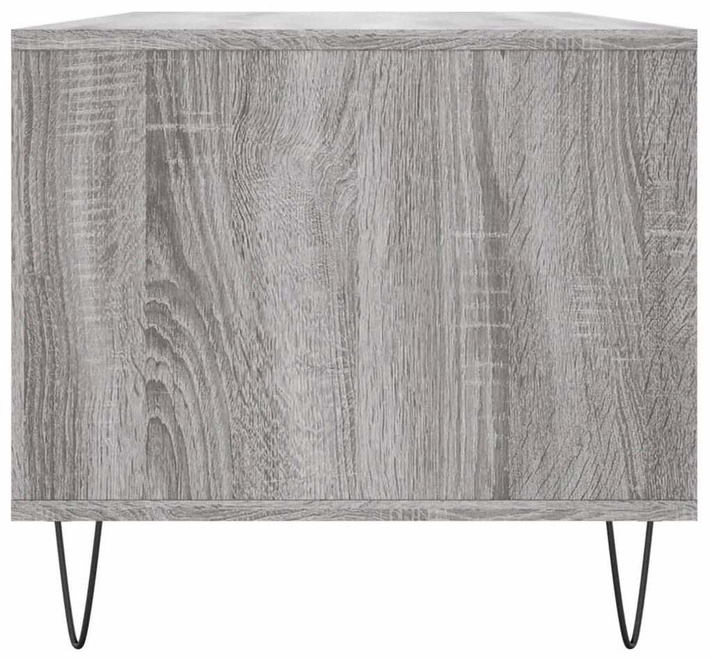 Mesa de centro 90x49x45 cm derivados de madeira cinzento sonoma