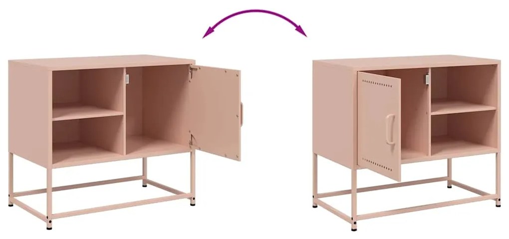 Móvel de TV 68x39x60,5 cm aço rosa