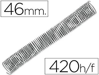 Espiral Q-Connect Metálica 64 5:1 46mm 1,2mm Caixa de 25 Unidades