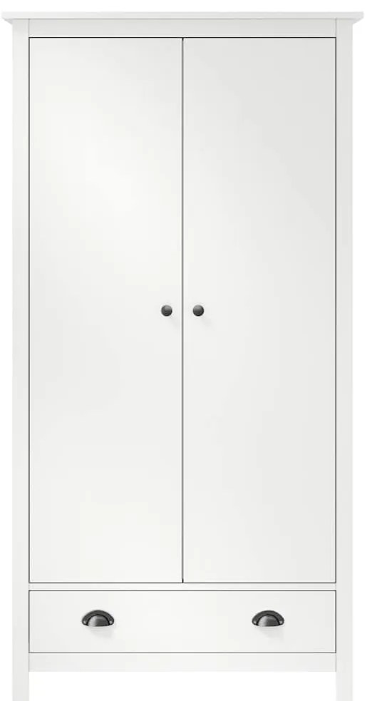 Roupeiro 2 portas Hill 89x50x170 cm pinho maciço branco