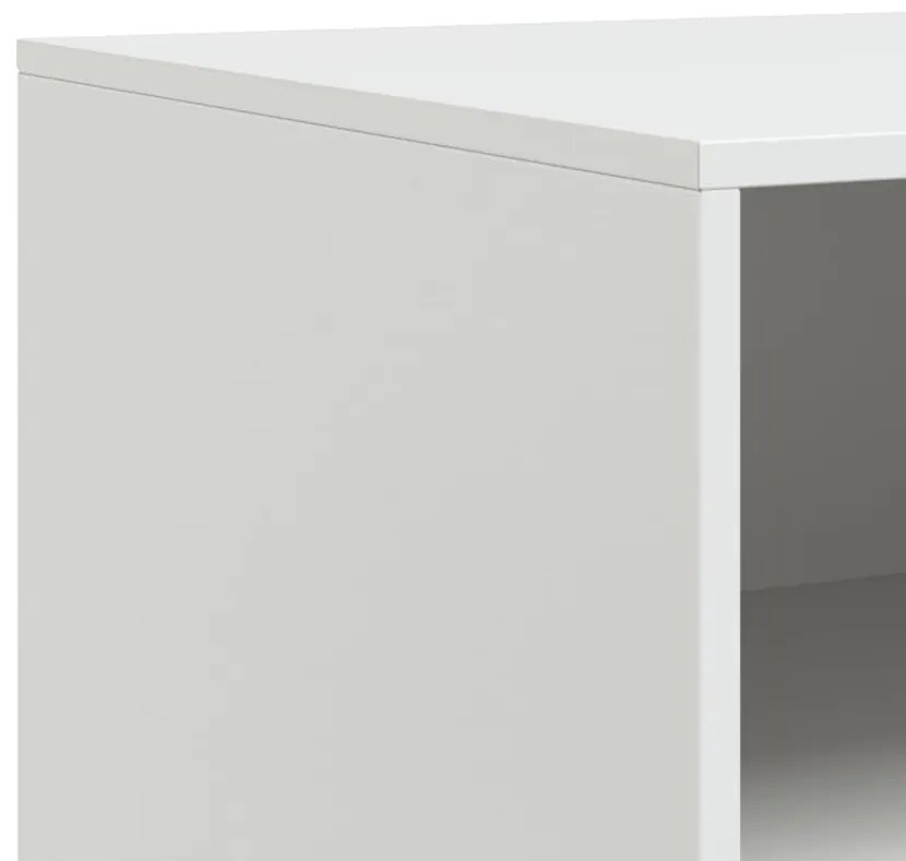 Móveis de TV 2 pcs 67x39x44 cm aço branco