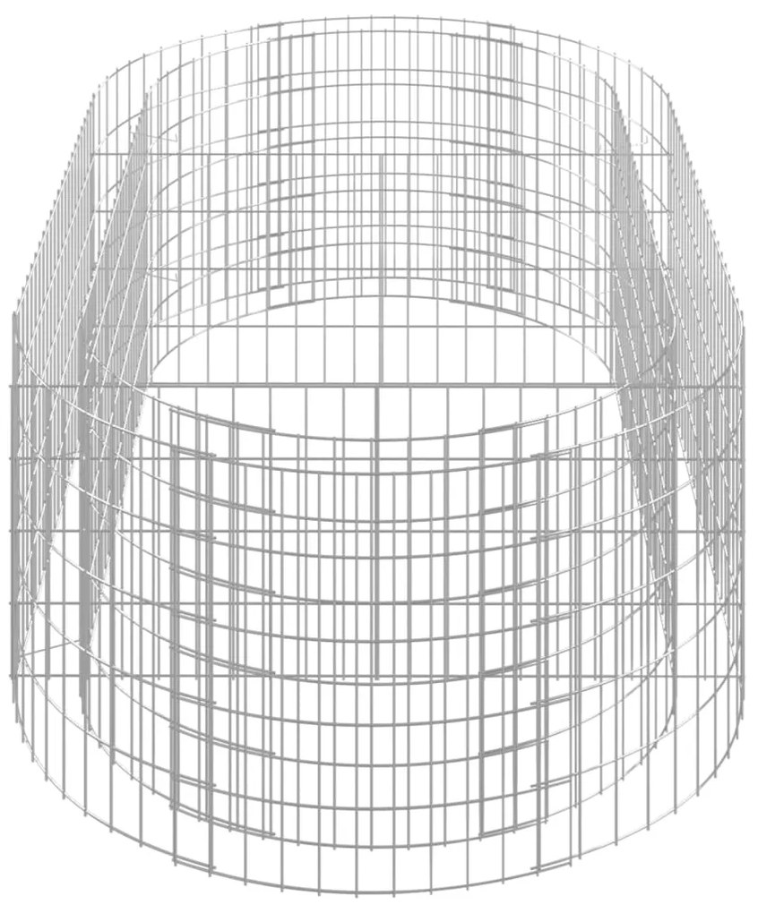 Canteiro elevado/cesto gabião 200x100x50 cm ferro galvanizado