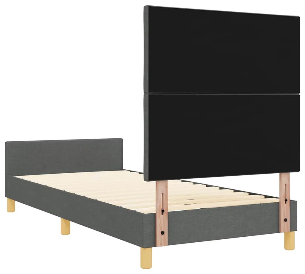 Cama vidaXL Cinza Escuro 100x200 cm em Tecido