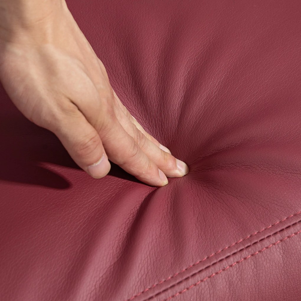 Poltrona de Massagem Reclinável com 2 Zonas de Massagem 8 Programas e 5 Níveis de Intensidade 68x88x98 cm Borgonha