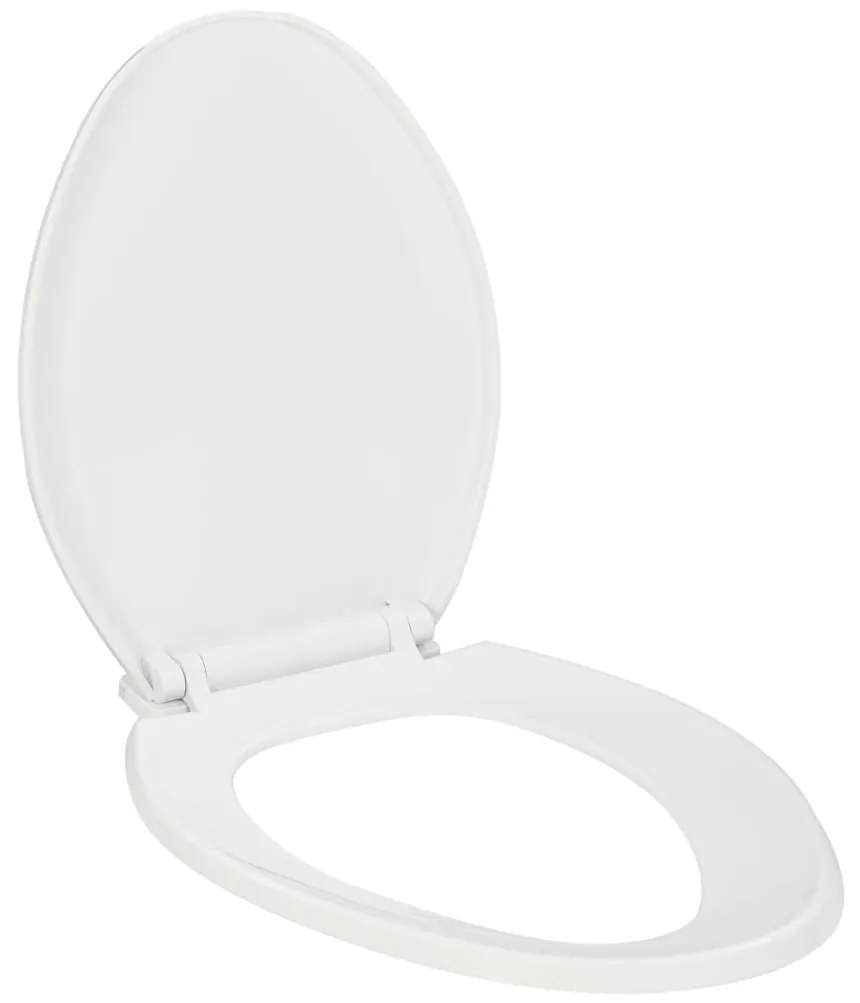 vidaXL Tampo de sanita fecho suave com design remoção rápida branco