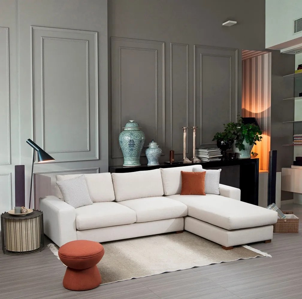 Sofá de Canto Loop – Branco – 270 x 194 cm