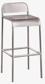 Banqueta Alta Em Aço Inoxidável Narnial ↑75 Cm & Aço Inoxidável - Sklum