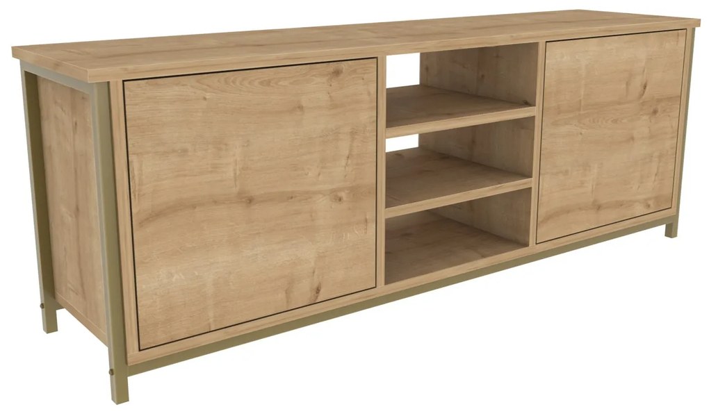Móvel TV Otis – Carvalho Dourado – 140 cm x 35,3 cm x 50,8 cm