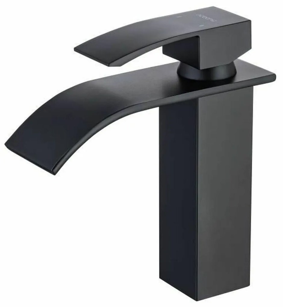 Torneira Monocomando Oceanic Mechanics Cascade Preto mate Latão Liga de Zinco 18,3 cm