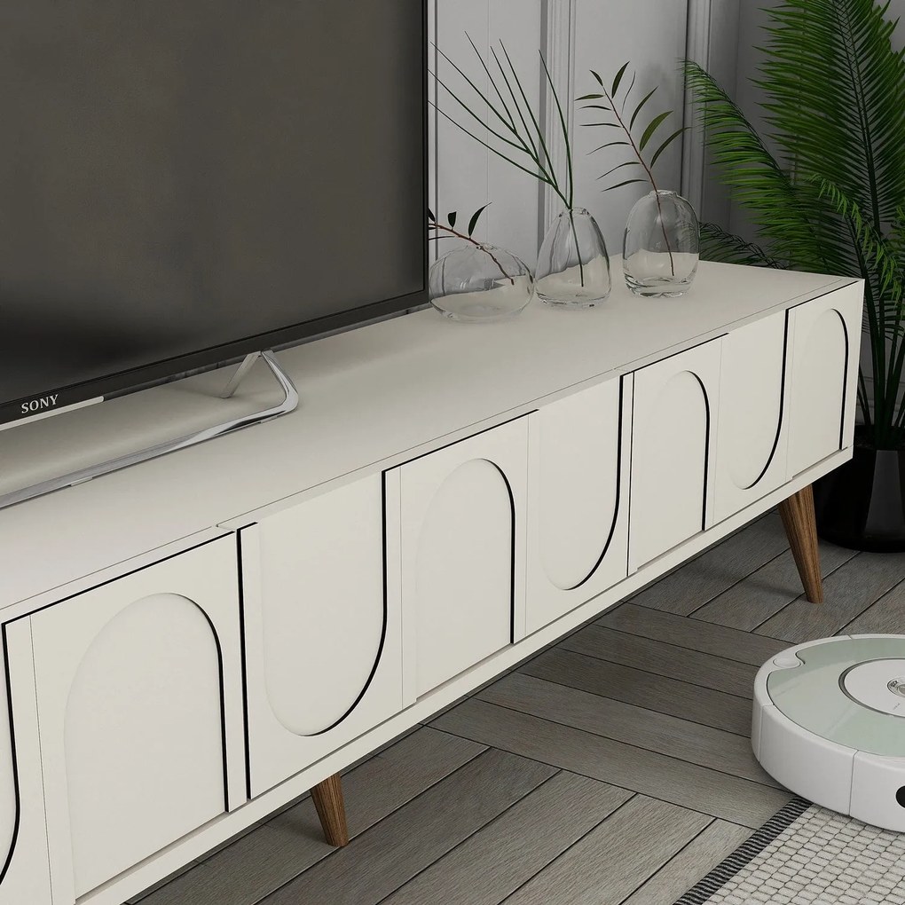 Unidade TV Lyon – Creme e Nogueira – 180x44x35 cm