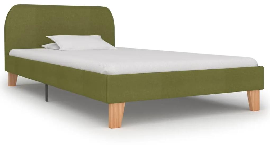 280881 vidaXL Estrutura de cama 90x200 cm tecido verde