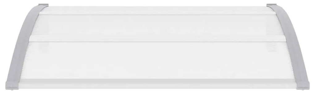 Toldo para porta 120x75 cm PC cinzento e transparente