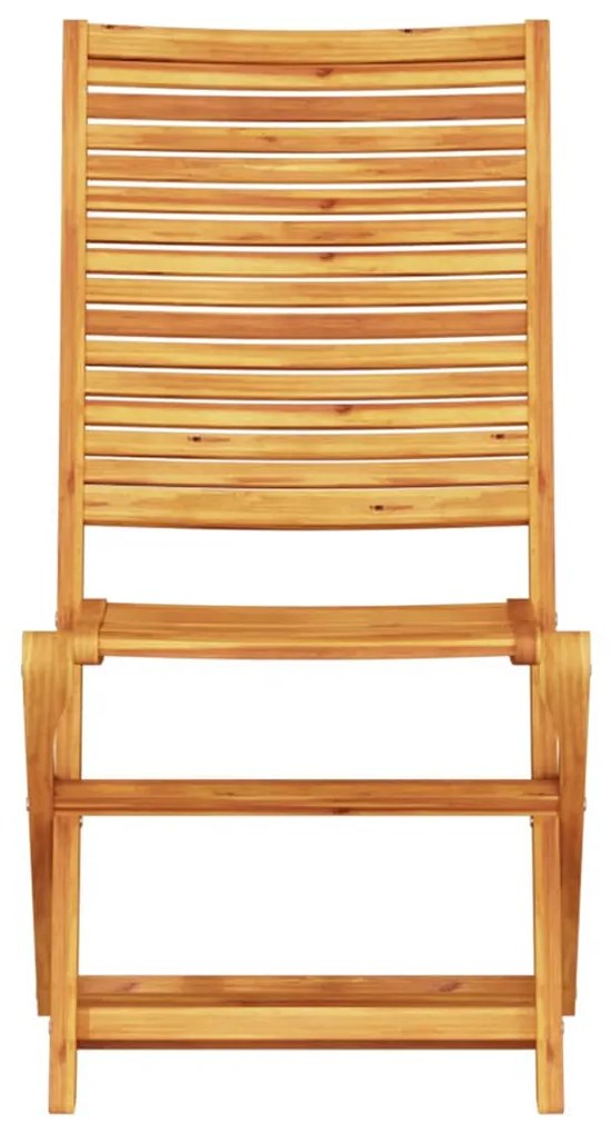 Conjunto de Móveis de Jardim Manual 5 pcs Madeira Natural