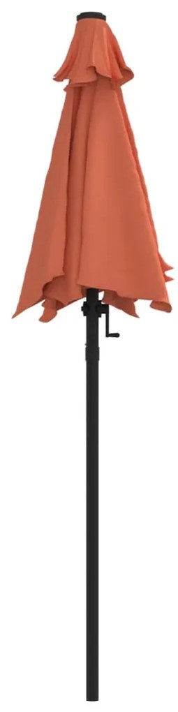 Guarda-sol 200x224 cm alumínio terracota