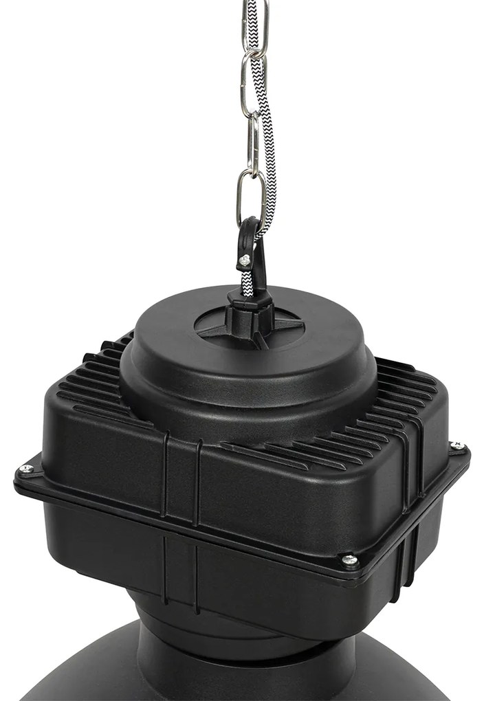 Candeeiro de suspensão industrial preto 53,5 cm - Sicko