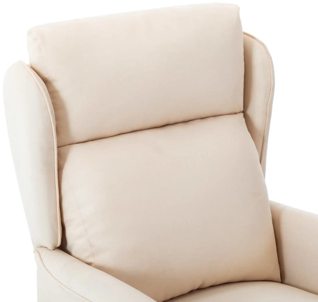 Cadeira Recliner em Tecido Creme