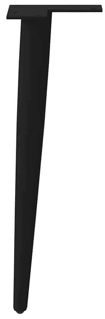 Pés para mesa de centro cônicos 4 peças preto 42-43 cm aço