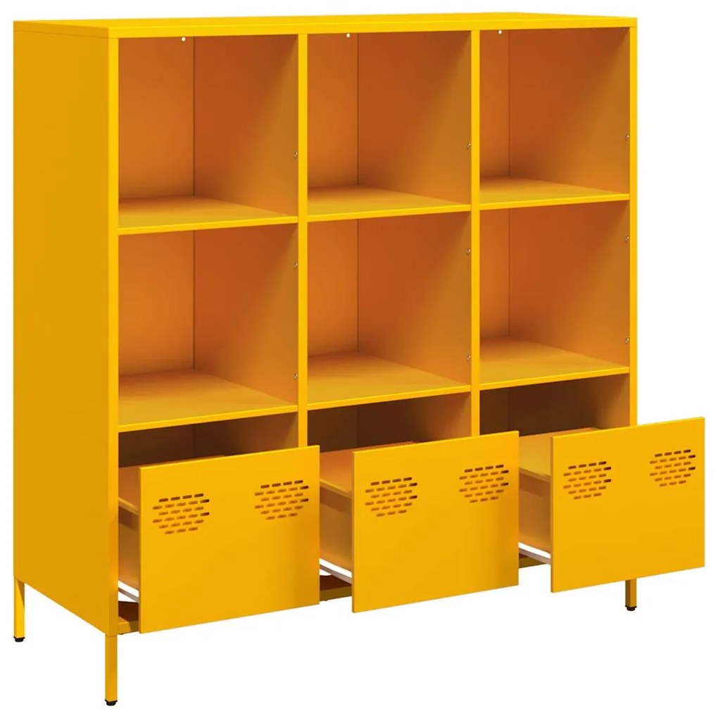 Móvel alto 101,5x39x103,5 cm aço amarelo mostarda