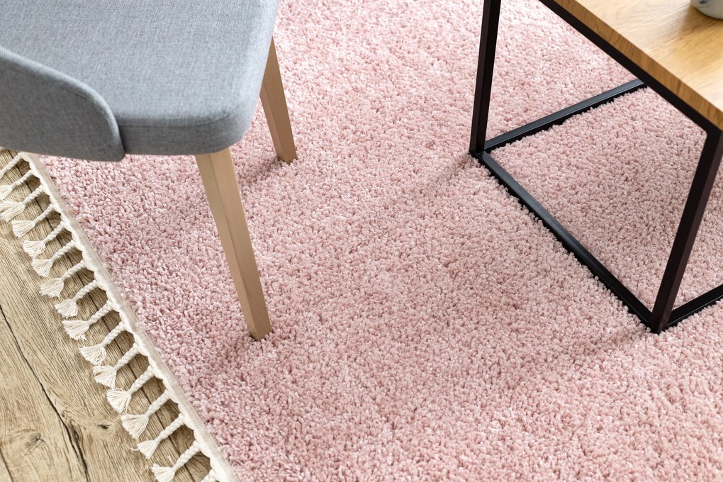 Tapete BERBER 9000 rosa Franjas berbere marroquino shaggy - PRODUTO DE SEGUNDA GRAU