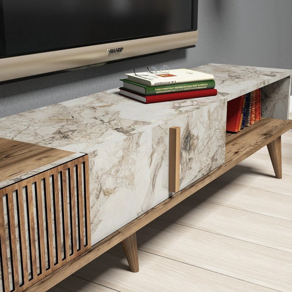 Conjunto de Mobiliário de Sala – Tribal – Móvel de TV, Prateleiras, Me