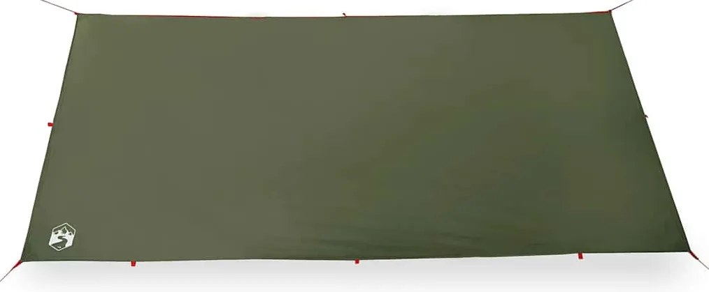 Lona de campismo 406x306 cm impermeável verde azeitona