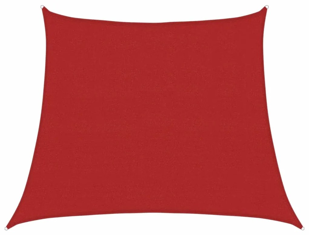 Para-sol estilo vela 160 g/m² 3/4x3 m PEAD vermelho