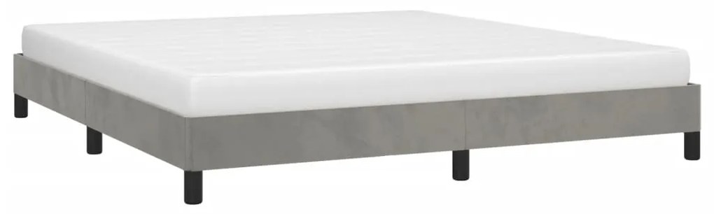 Estrutura de cama sem colchão 180x200 cm veludo cinzento-claro