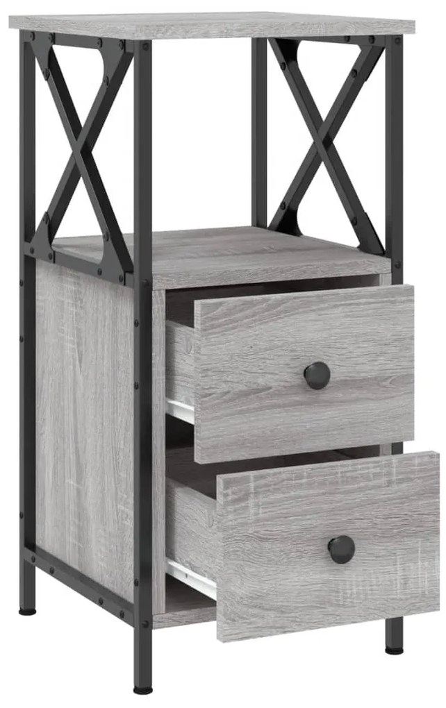 Mesa cabeceira 34x35,5x70 cm derivados madeira cinza sonoma