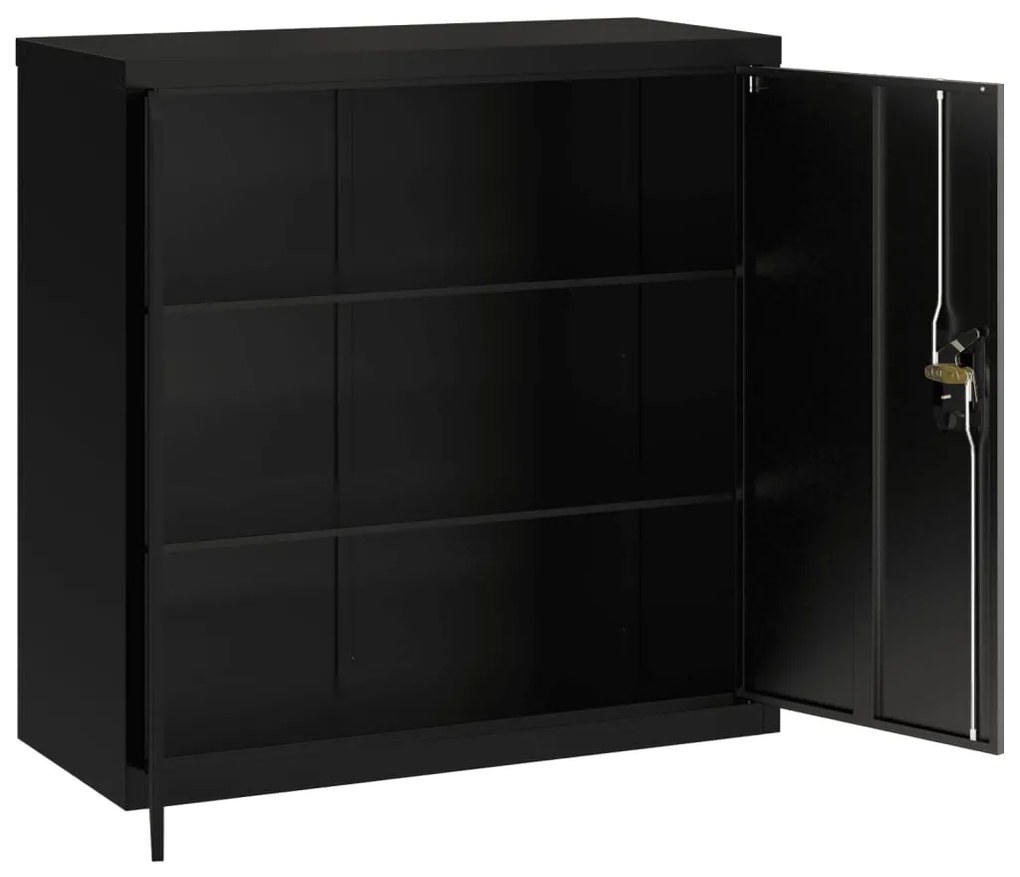 Arquivador 90x40x130 cm aço preto