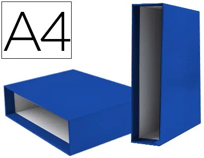 Caixa para Pasta de Arquivo Documenta Lombada Larga Din A4 Azul