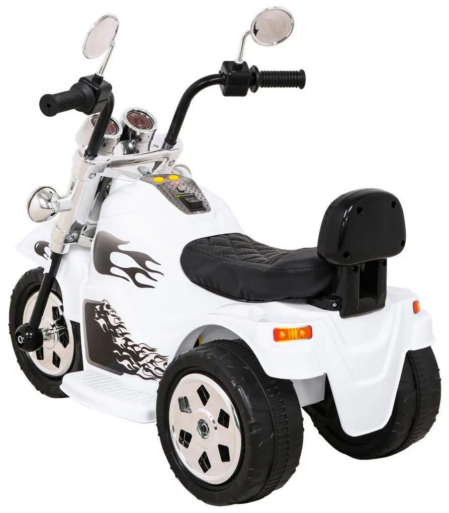 Mota elétrica para crianças 6V, Motorek Hot chopper 1,5 a 4 anos Branca
