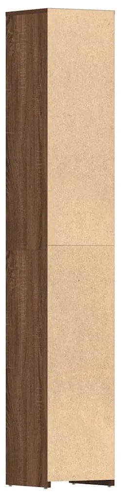 Armário WC 30x30x183,5cm derivados de madeira carvalho castanho