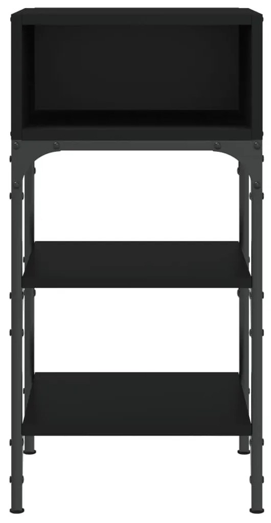 Mesas de cabeceira 2pcs 35x34,5x70cm derivados de madeira preto