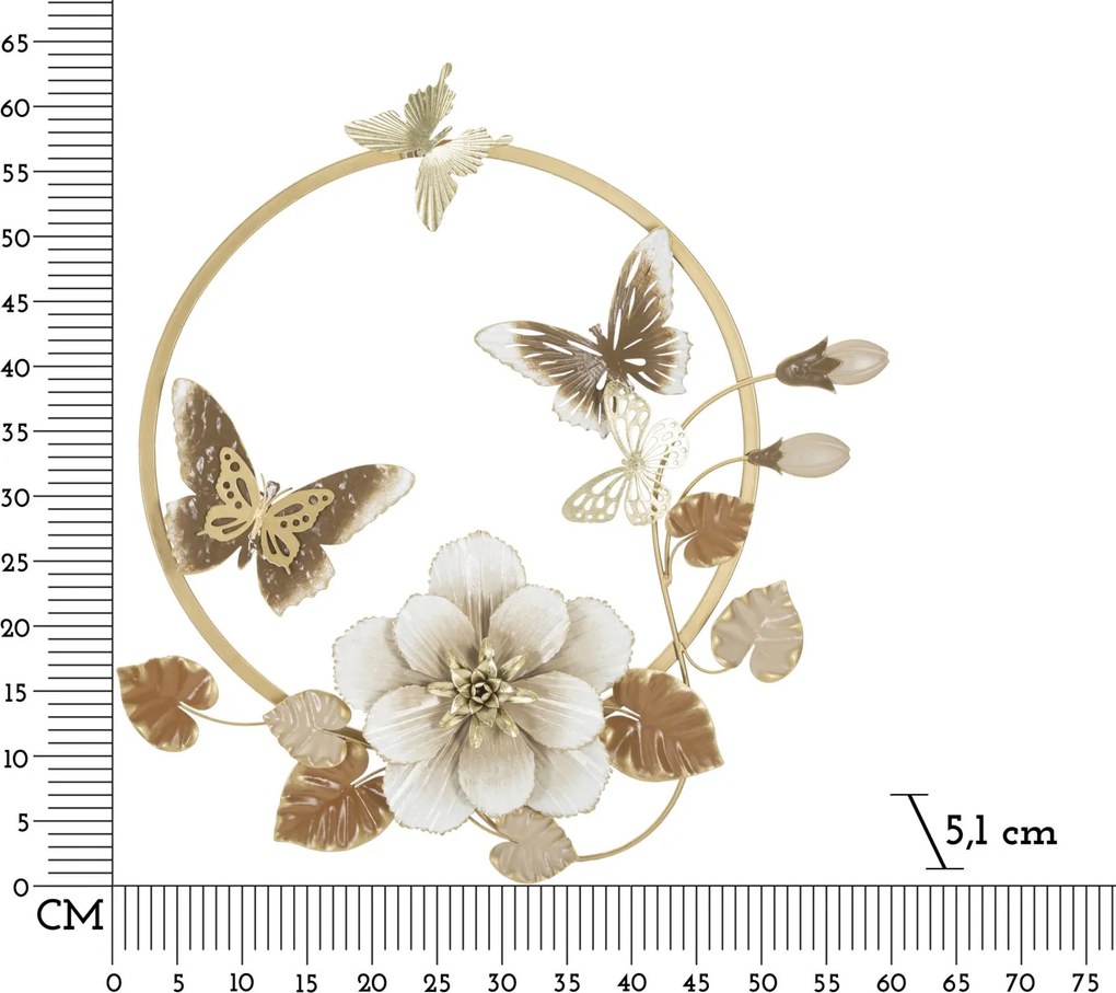 PAINEL DE PAREDE DE FERRO ROUNS 58,4X5,1X63,5 CM MULTICOLORIDO