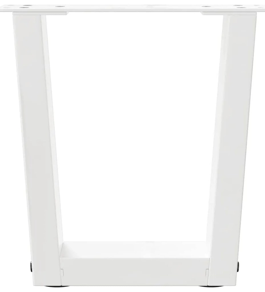 Pés para mesa de centro em V 2 peças Branco 30x(30-31,3) cm Aço
