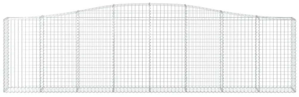 Cestos gabião arqueados 7pcs 400x30x100/120cm ferro galvanizado