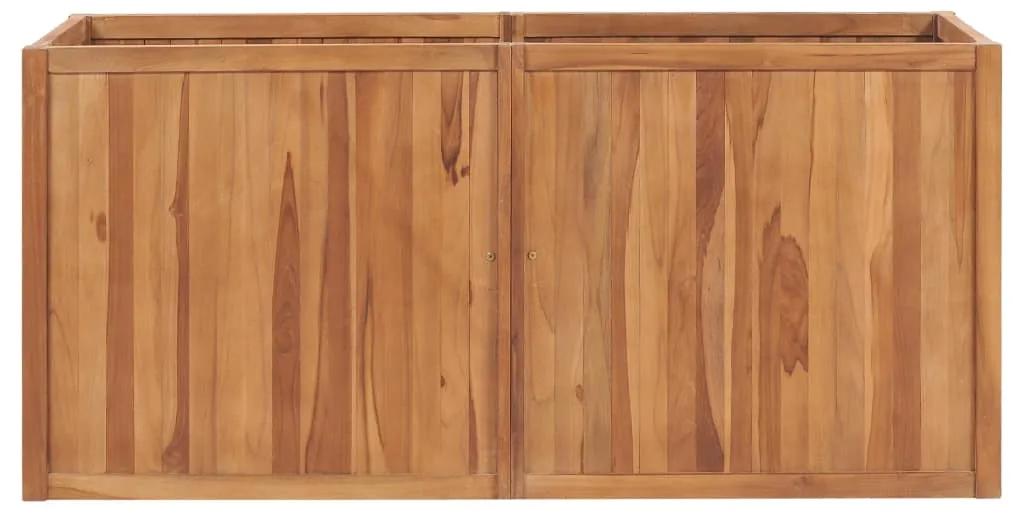 Canteiro elevado de jardim 150x50x70 cm madeira de teca maciça