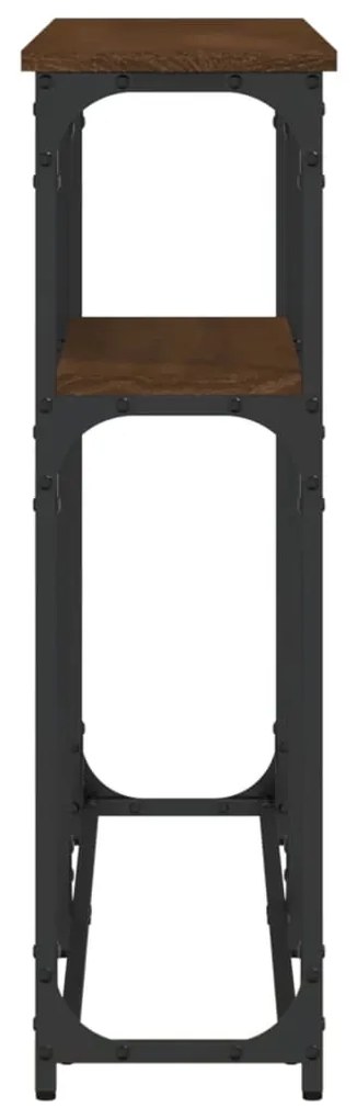Mesa consola 145x22,5x75cm derivados madeira carvalho castanho