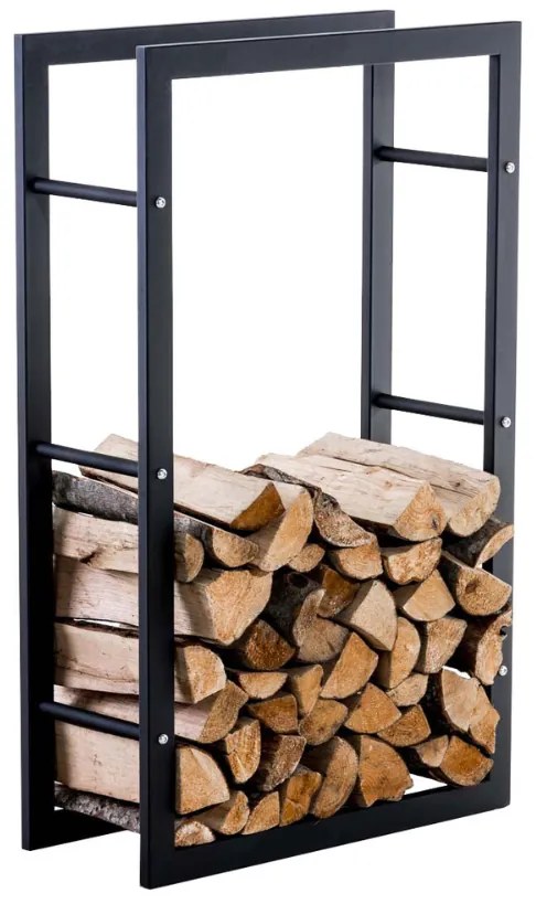 Suporte para lenha Keri V3 25 x 60 x 100 Preto