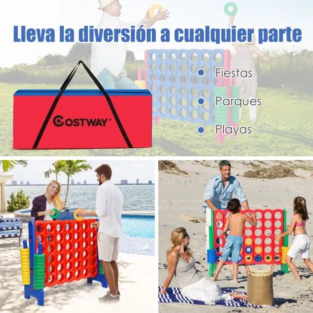 Saco de transporte para Conecta 4 (não incluído) 120 x 29 x 48 cm com alça e fecho de correr Vermelho e Azul
