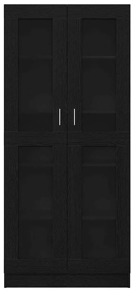 Armários de livros vidaXL 2 unidades Carvalho Preto 82,5x30,5x185 cm M