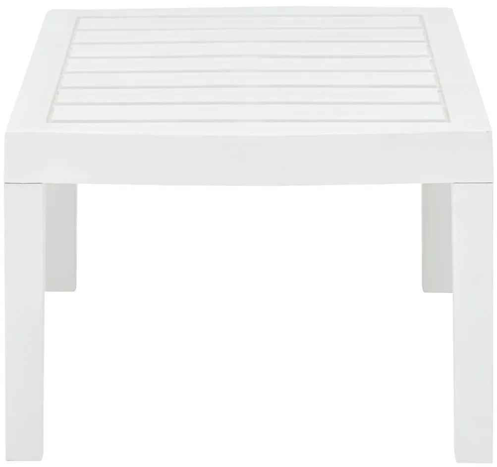 Mesa de jardim 78x55x38 cm plástico branco